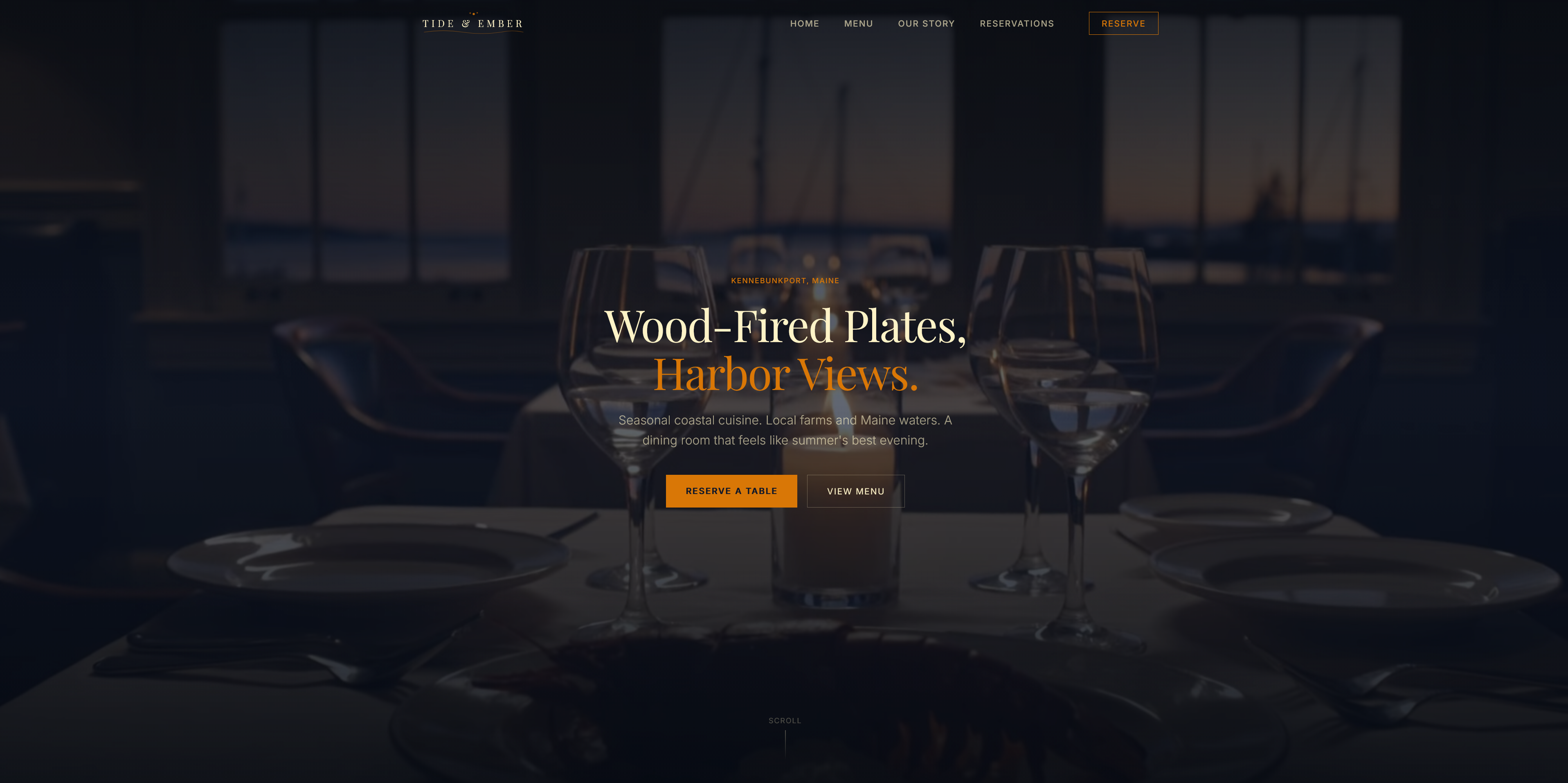 Tide & Ember website screenshot